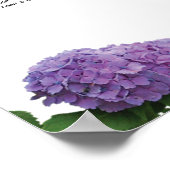 Elegantes Lila Hydrangea Hochzeitssattel Poster (Ecke)
