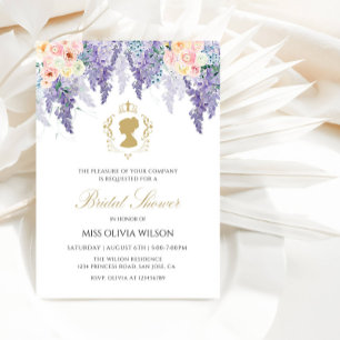 Elegantes Lila Hydrangea & Rosa Brautparty Einladung