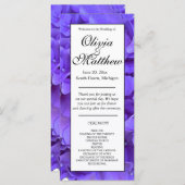 Elegantes lila Hydrangeas Hochzeitsprogramm (Vorne/Hinten)
