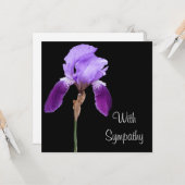 Elegantes lila Iris Blume Rodelbahn mit Aussicht B Karte (Vorderseite/Rückseite Beispiel)