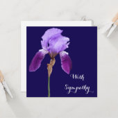 Elegantes lila Iris Blume Rodelbahn mit Aussicht B Karte (Vorderseite/Rückseite Beispiel)