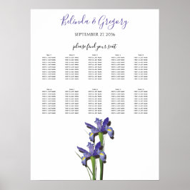 Elegantes Lila Iris-Hochzeitsstift Poster