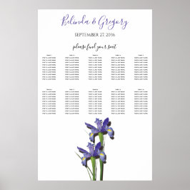 Elegantes Lila Iris-Hochzeitsstift Poster