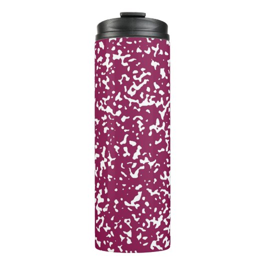 Elegantes Lila Kompositionsbuch Thermosbecher (Vorderseite)