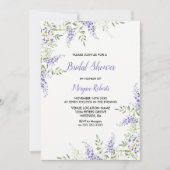 Elegantes Lila Lavendel-Brautparty Einladung (Vorderseite)