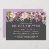 Elegantes Lila Lavendel-Brautparty Einladung (Vorne/Hinten)