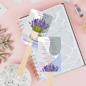 Elegantes Lila Lavendel-Hochzeitsprogramm Fächer