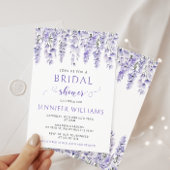 Elegantes lila LavendelblütenBrautparty Einladung