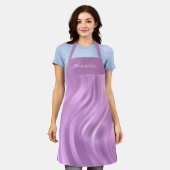 Elegantes Lila Lavendelmuster Schürze (Getragen)