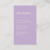 Elegantes Lila Lavendelmuster Visitenkarte (Rückseite)