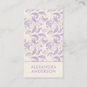 Elegantes Lila Lavendelmuster Visitenkarte (Vorderseite)