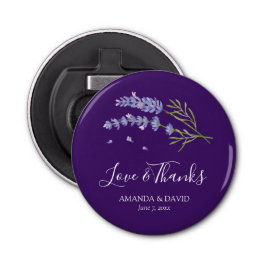 Elegantes Lila Lavender Wedding Brautparty Flaschenöffner