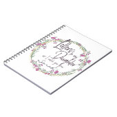 Elegantes lila Letters Design Notizblock (Linke Seite)