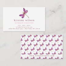 Elegantes Lila Libellenmuster