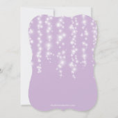 Elegantes Lila Lichterlebnis Quinceñera Party Einladung (Rückseite)