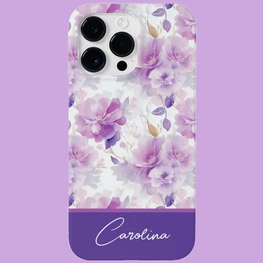 Elegantes lila lila Aquarelldesign Case-Mate iPhone Hülle