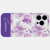 Elegantes lila lila Aquarelldesign Case-Mate iPhone Hülle (Rückseite (Horizontal))