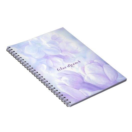 Elegantes Lila Lilac-Blume-Design Notizblock (Rechte Seite)