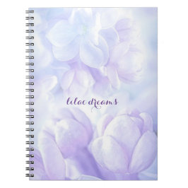 Elegantes Lila Lilac-Blume-Design Notizblock