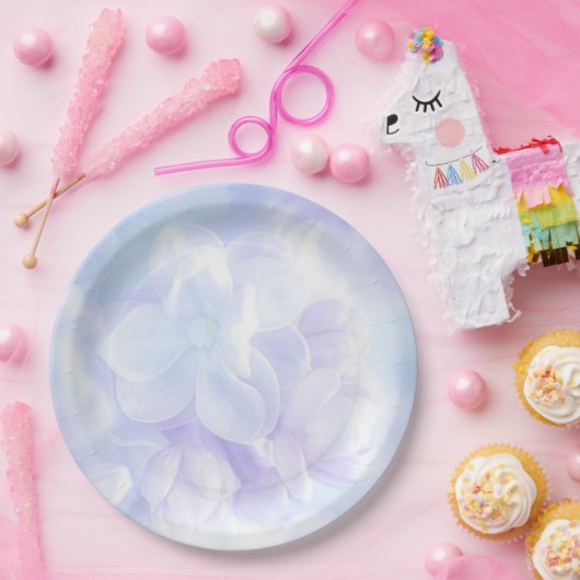 Elegantes Lila Lilac-Blume-Design Pappteller (Party)
