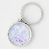 Elegantes Lila Lilac-Blume-Design Schlüsselanhänger (Vorne)