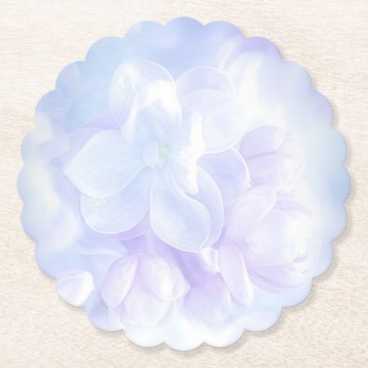 Elegantes Lila Lilac-Blume-Design Untersetzer (Vorderseite)