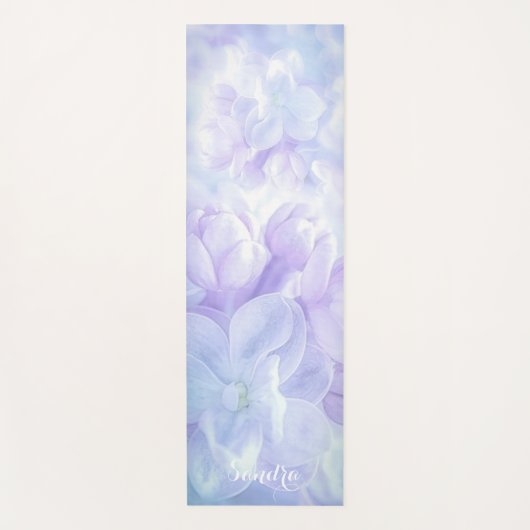 Elegantes Lila Lilac-Blume-Design Yogamatte (Vorderseite)