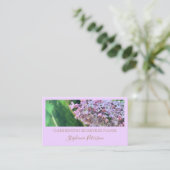 Elegantes Lila Lilac Custom Foto Garening Visitenkarte (Stehend Vorderseite)