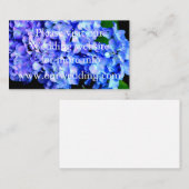 Elegantes lila Magenta Blumenhydrangea Begleitkarte (Vorne/Hinten)