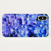 Elegantes lila Magenta Blumenhydrangea Case-Mate iPhone Hülle (Rückseite (Horizontal))