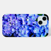 Elegantes lila Magenta Blumenhydrangea Case-Mate iPhone Hülle (Rückseite (Horizontal))