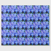 Elegantes lila Magenta Blumenhydrangea Geschenkpapier (Flach)