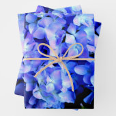Elegantes lila Magenta Blumenhydrangea Geschenkpapier Set (Beispiel)