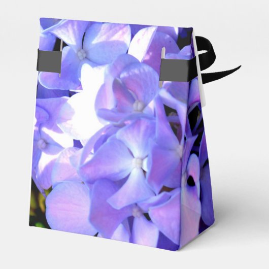 Elegantes lila Magenta Blumenhydrangea Geschenkschachtel (Rückseite)