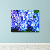 Elegantes lila Magenta Blumenhydrangea Leinwanddruck (Insitu (Holzboden))