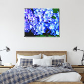 Elegantes lila Magenta Blumenhydrangea Leinwanddruck (Insitu (Schlafzimmer))