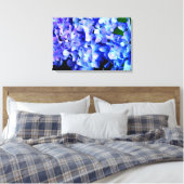 Elegantes lila Magenta Blumenhydrangea Leinwanddruck (Insitu (Schlafzimmer))