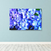 Elegantes lila Magenta Blumenhydrangea Leinwanddruck (Insitu (Holzboden))