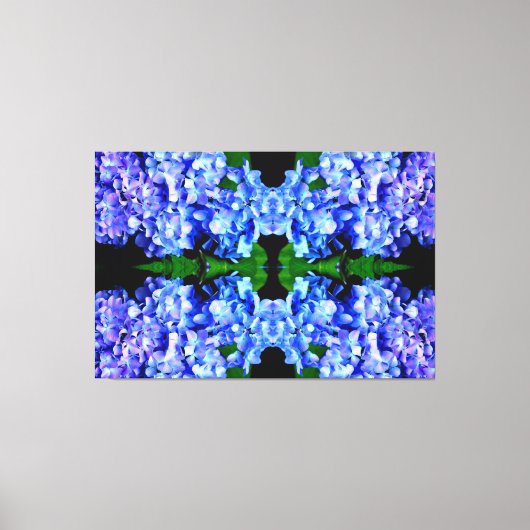 Elegantes lila Magenta Blumenhydrangea Leinwanddruck (Vorderseite)
