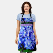 Elegantes lila Magenta Blumenhydrangea Schürze (Getragen)