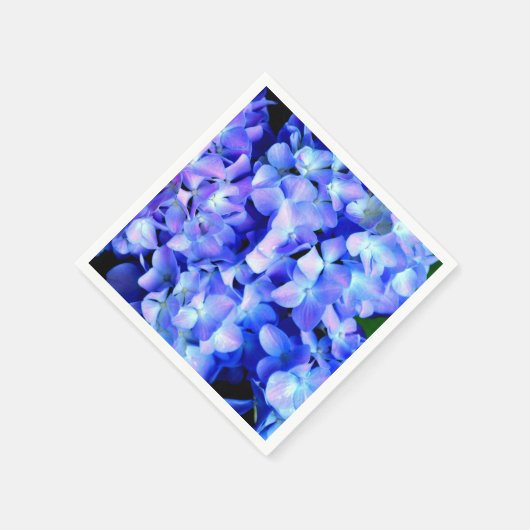 Elegantes lila Magenta Blumenhydrangea Serviette (Ecke)