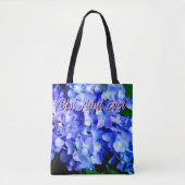 Elegantes lila Magenta Blumenhydrangea Tasche (Vorderseite)