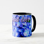 Elegantes lila Magenta Blumenhydrangea Tasse (VorderseiteRechts)