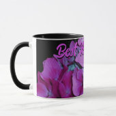 Elegantes lila Magenta Blumenhydrangea Tasse (Links)