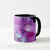 Elegantes lila Magenta Blumenhydrangea Tasse (VorderseiteRechts)