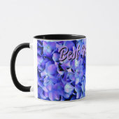 Elegantes lila Magenta Blumenhydrangea Tasse (Links)