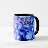 Elegantes lila Magenta Blumenhydrangea Tasse (VorderseiteRechts)