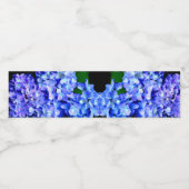 Elegantes lila Magenta Blumenhydrangea Wasserflaschenetikett (Einzelnes Label)