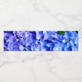 Elegantes lila Magenta Blumenhydrangea Wasserflaschenetikett (Einzelnes Label)