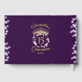 Elegantes Lila Märchenprinzessinnen-Foto Spanisch Gästebuch (Rückseite)